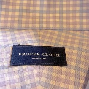 Proper Cloth Mayfair Wrinkle Resistant Lavender Blue Multi Check Size XL